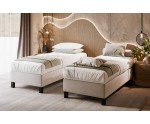 Hotelbett 90x200 cm auf Rädern, Gästebett, integrierte Taschenfederkernmatratze, HILTON 2