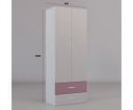 Zweitüriger Kleiderschrank für Jugendzimmer, Schrank mit Schubladen, Kaschmir, MAJA 7 Zweitüriger Kleiderschrank für Jugendzimmer, Schrank mit Schubladen, Kaschmir, MAJA 7