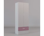 Zweitüriger Kleiderschrank für Jugendzimmer, Schrank mit Schubladen, Kaschmir, MAJA 7