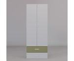 Zweitüriger Kleiderschrank für Jugendzimmer, Schrank mit Schubladen, Kaschmir, MAJA 7 Zweitüriger Kleiderschrank für Jugendzimmer, Schrank mit Schubladen, Kaschmir, MAJA 7