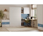 Zweitüriger Kleiderschrank für Jugendzimmer, Schrank mit Schubladen, Kaschmir, MAJA 7 Zweitüriger Kleiderschrank für Jugendzimmer, Schrank mit Schubladen, Kaschmir, MAJA 7