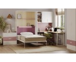 Zweitüriger Kleiderschrank für Jugendzimmer, Schrank mit Schubladen, Kaschmir, MAJA 7 Zweitüriger Kleiderschrank für Jugendzimmer, Schrank mit Schubladen, Kaschmir, MAJA 7