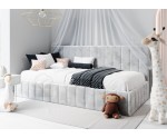Designbett 120x200 cm mit Stauraum und niedriger Rückenlehne, ohne Matratze, Polsterbett NATAN SM 02