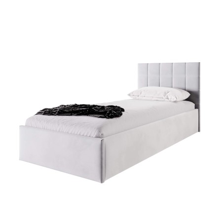 Jugendbett 100x200 cm, Singlebett mit Bettkasten, Lattenrost mit Metallrahmen, DANIEL SM02