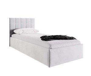 Jugendbett 100x200 cm für Dachschräge, Singlebett mit Bettkasten, Lattenrost mit Metallrahmen, DANIEL SM 02