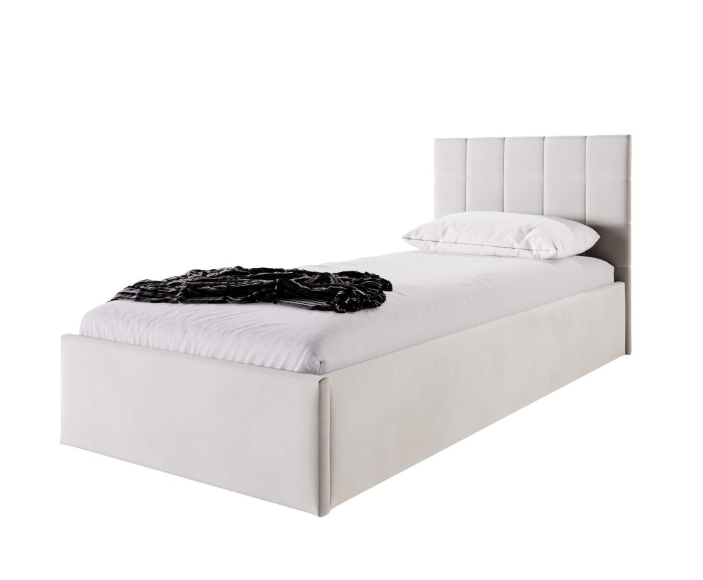 Jugendbett 100x200 cm, Singlebett mit Bettkasten, Lattenrost mit Metallrahmen, DANIEL SM02