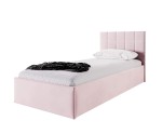 Einzelbett 80x200 cm, Polsterbett für Gästezimmer, Lattenrost mit Holzrahmen, OHNE Bettkasten, DANIEL SL01
