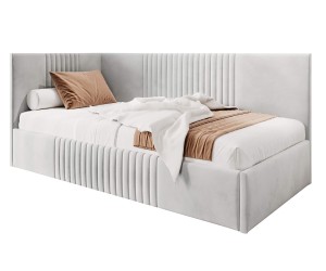 DYLAN SM 02 Einzelbett 90x200 cm, Jugendbett, Polsterbett mit Bettkasten, ohne Matratze