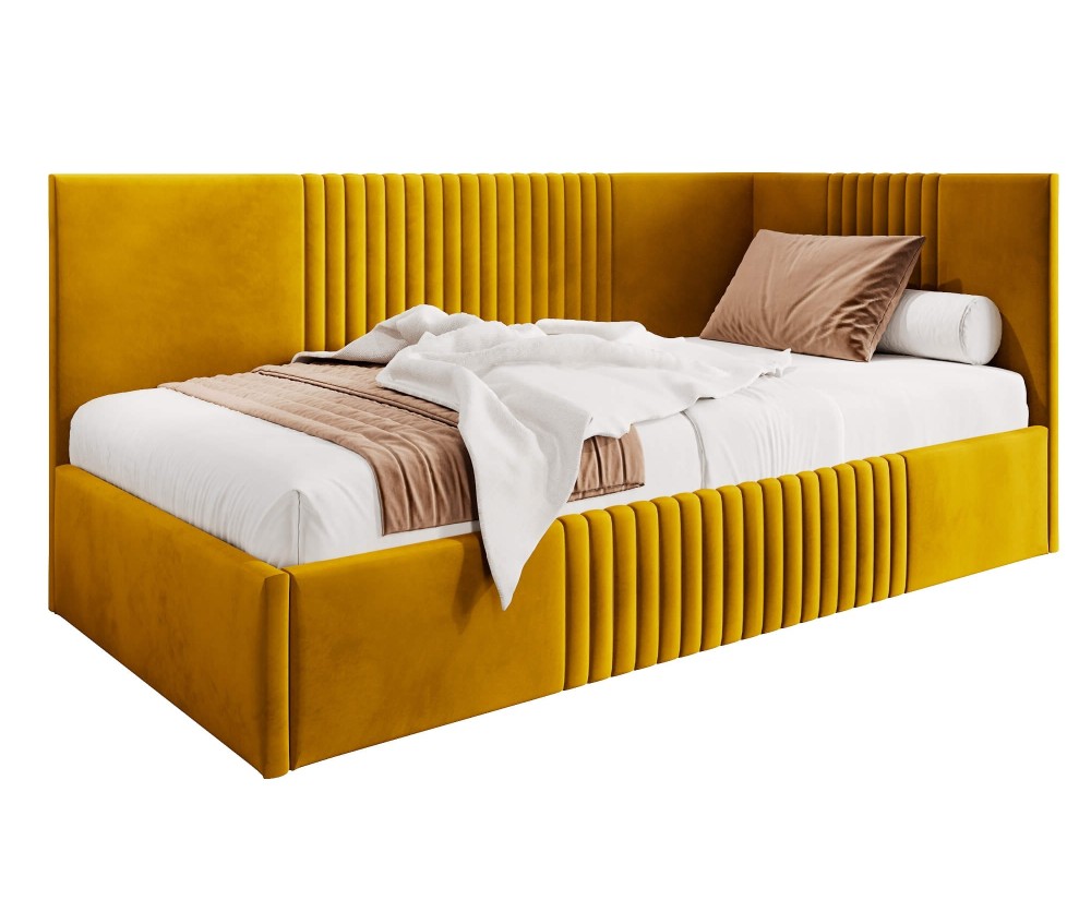 Einzelbett 90x200 cm, Jugendbett, Polsterbett mit Bettkasten, ohne Matratze, DYLAN SM 02 Einzelbett 90x200 cm, Jugendbett, Polsterbett mit Bettkasten, ohne Matratze, DYLAN SM 02