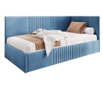 Einzelbett 90x200 cm, Jugendbett, Polsterbett mit Bettkasten, ohne Matratze, DYLAN SM 02