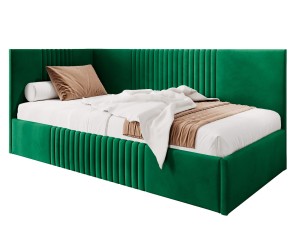 DYLAN SM 02 Einzelbett 90x200 cm, Jugendbett, Polsterbett mit Bettkasten, ohne Matratze