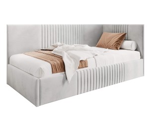 DYLAN SM 02 Singlebett 100x200 cm, Jugendbett, Polsterbett mit Bettkasten, ohne Matratze