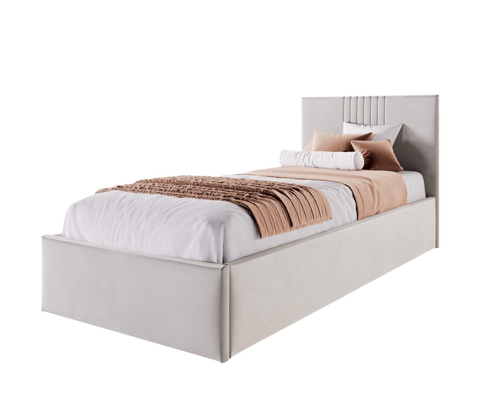 Jugendbett 100x200 cm, Einzelbett, Lattenrost mit Metallrahmen, Bettkasten, BORYS SM 02 Jugendbett 100x200 cm, Einzelbett, Lattenrost mit Metallrahmen, Bettkasten, BORYS SM 02