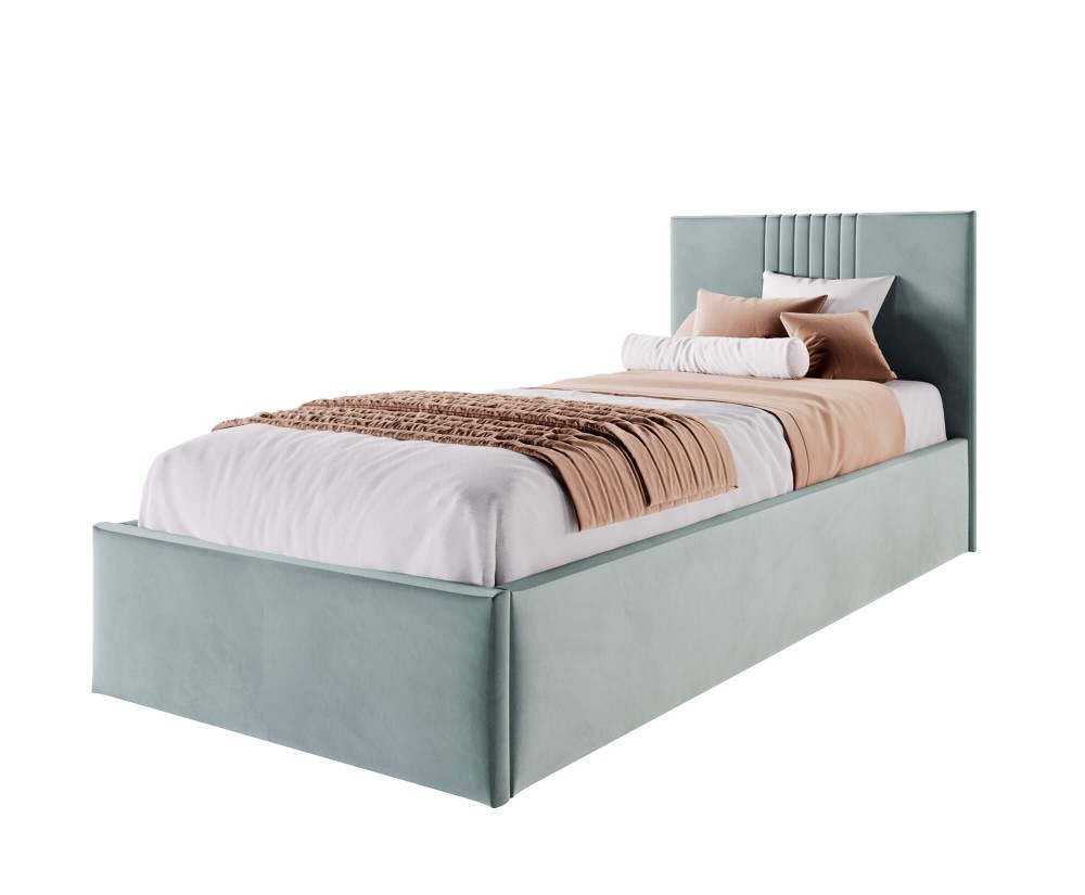 Jugendbett 100x200 cm, Einzelbett, Lattenrost mit Metallrahmen, Bettkasten, BORYS SM 02 Jugendbett 100x200 cm, Einzelbett, Lattenrost mit Metallrahmen, Bettkasten, BORYS SM 02