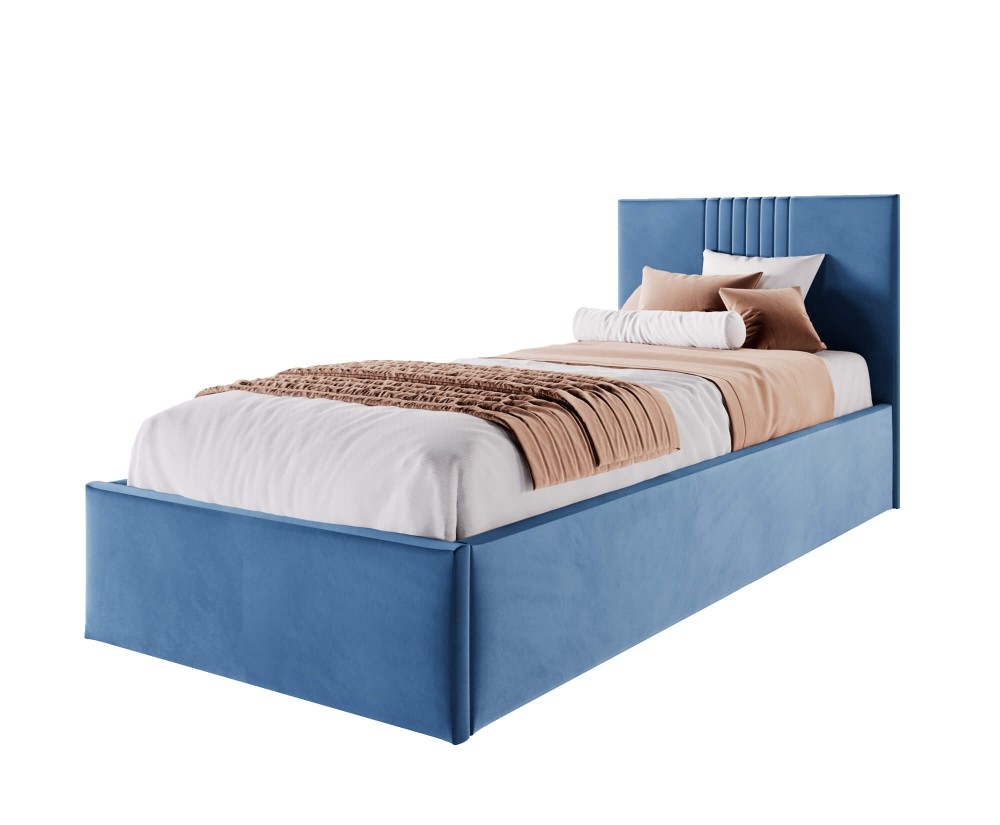 Jugendbett 100x200 cm, Einzelbett, Lattenrost mit Metallrahmen, Bettkasten, BORYS SM 02 Jugendbett 100x200 cm, Einzelbett, Lattenrost mit Metallrahmen, Bettkasten, BORYS SM 02