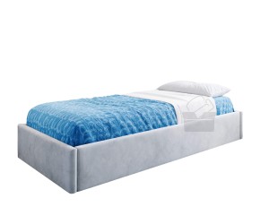 DIEGO SM 02 Minimalistisches Einzelbett 90x200 cm, Lattenrost mit Metallrahmen und Bettkasten, OHNE Matratze