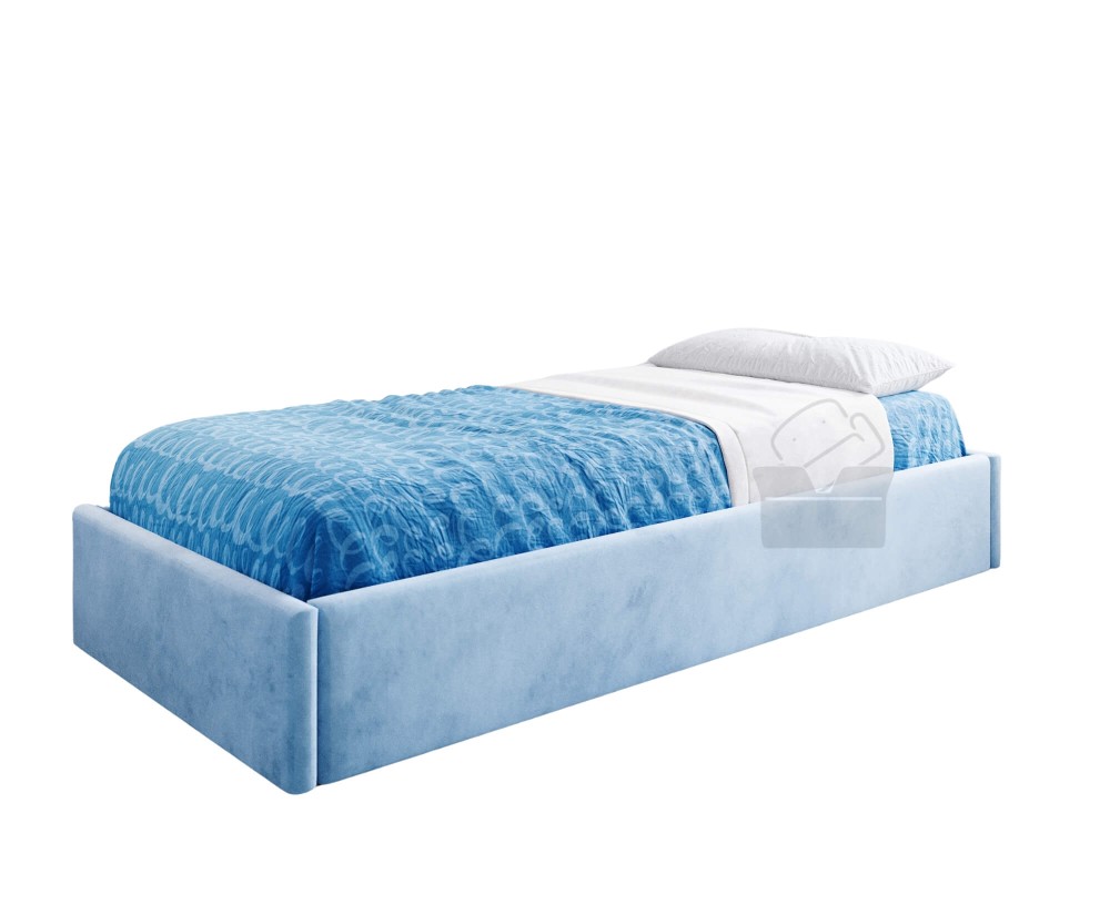 Modernes Einzelbett 100x200 cm, Lattenrost mit Metallrahmen und Bettkasten, OHNE Matratze, DIEGO SM 02