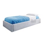 Modernes Einzelbett 100x200 cm, Lattenrost mit Metallrahmen und Bettkasten, OHNE Matratze, DIEGO SM 02