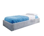 Modernes Einzelbett 100x200 cm, Lattenrost mit Metallrahmen und Bettkasten, OHNE Matratze, DIEGO SM 02