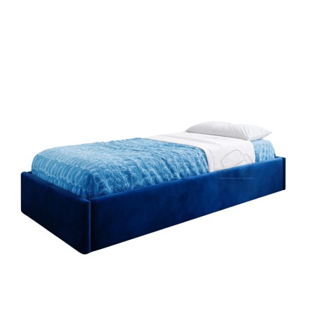 DIEGO SM 02 Polsterbett 120x200 cm, Lattenrost mit Metallrahmen und Bettkasten, OHNE Matratze