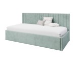 Einzelbett 100x200 cm für Jugendzimmer mit eleganter Seitenblende, Bett für Dachschräge, MARCEL SM 02