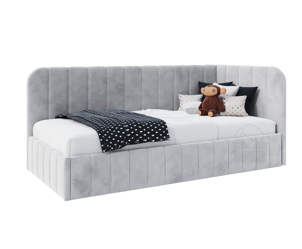 MARIO SL 01 Jugendbett 90x200 cm, Polsterbett ohne Bettkasten, mit Lattenrost