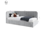 MARIO SL 01 Jugendbett 90x200 cm, Polsterbett ohne Bettkasten, mit Lattenrost