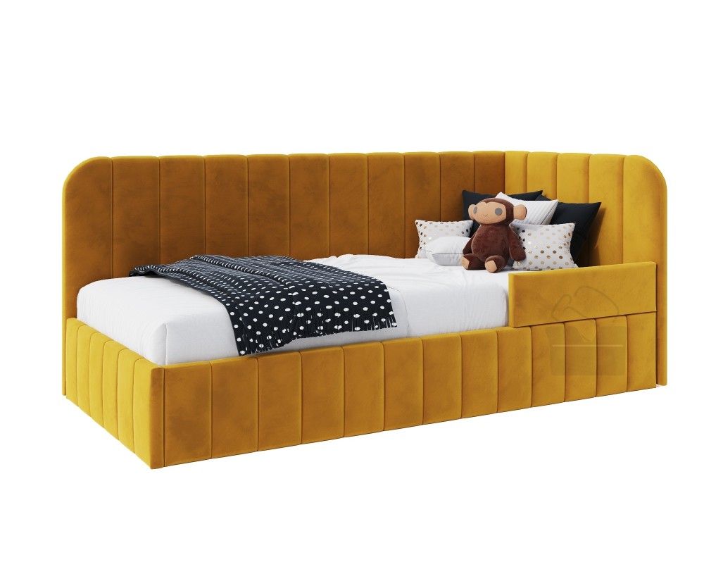 Polsterbett 90x200 cm mit RAUSFALLSCHUTZ, Bettkasten und Lattenrost, für Kinderzimmer, MARIO SM 02B Polsterbett 90x200 cm mit RAUSFALLSCHUTZ, Bettkasten und Lattenrost, für Kinderzimmer, MARIO SM 02B