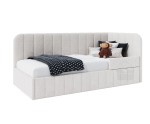 Polsterbett 90x200 cm mit RAUSFALLSCHUTZ, Bettkasten und Lattenrost, für Kinderzimmer, MARIO SM 02B Polsterbett 90x200 cm mit RAUSFALLSCHUTZ, Bettkasten und Lattenrost, für Kinderzimmer, MARIO SM 02B