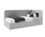 Polsterbett 90x200 cm mit RAUSFALLSCHUTZ, Bettkasten und Lattenrost, für Kinderzimmer, MARIO SM 02B Polsterbett 90x200 cm mit RAUSFALLSCHUTZ, Bettkasten und Lattenrost, für Kinderzimmer, MARIO SM 02B