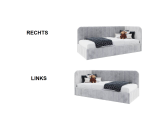 Polsterbett 90x200 cm mit RAUSFALLSCHUTZ, Bettkasten und Lattenrost, für Kinderzimmer, MARIO SM 02B