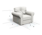 Sessel für Wohnzimmer, komfortabler Relaxsessel, Lesesessel, Farbvarianten, TRIVIO F1