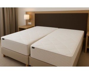 MATRESS DUO PO1 Zweiteiliger Matratzenbezug 200x200 cm, 2in1 mit Reißverschluss, Matratzenschutz, versteppt