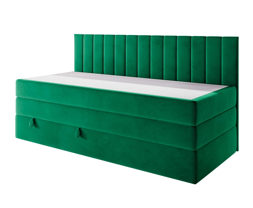 Boxspringbett 90x200 cm mit Stauraum ideal für kleine Schlafzimmer, Kontinentalbett INTARO A12-2