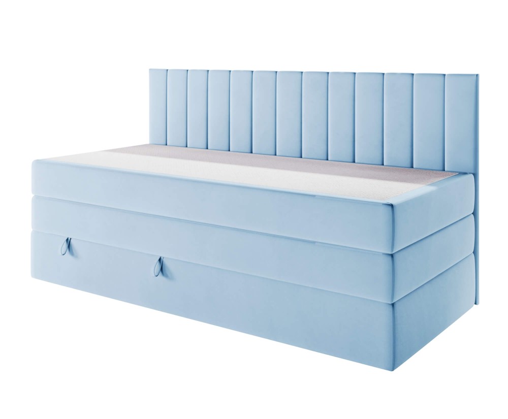 Boxspringbett 90x200 cm mit Stauraum ideal für kleine Schlafzimmer, Kontinentalbett INTARO A12-2 Boxspringbett 90x200 cm mit Stauraum ideal für kleine Schlafzimmer, Kontinentalbett INTARO A12-2