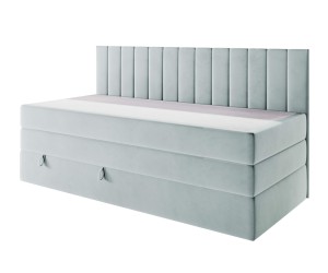 INTARO A12-2 Boxspringbett 90x200 cm, Einzelbett mit Bettkasten ideal für kleine Schlafzimmer