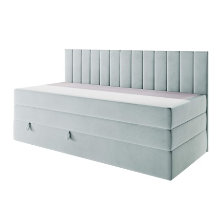 INTARO A12-2 Boxspringbett 90x200 cm, Einzelbett mit Bettkasten ideal für kleine Schlafzimmer
