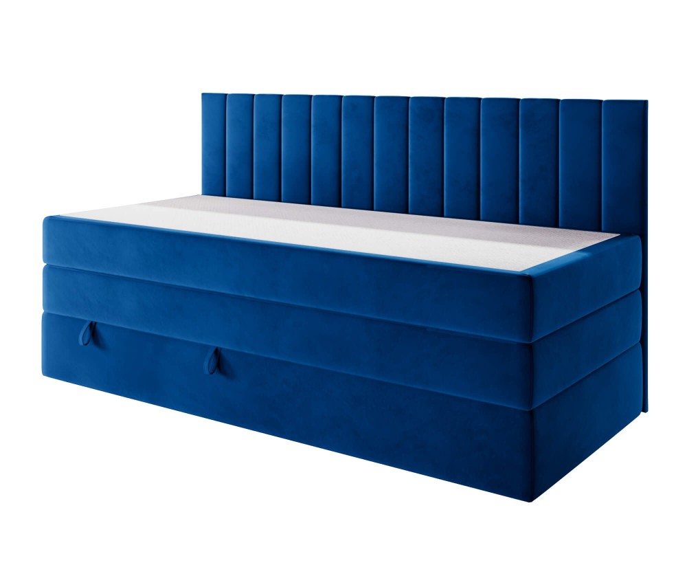 Kontinentalbett 100x200 cm mit Rückenlehne ideal für kleine Schlafzimmer, Einzelbett INTARO A12-2