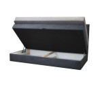 Boxspringbett 120x200 cm mit Stauraum, Rückenlehne mit dekorativen Nähten, Schlafzimmerbett INTARO A12-2