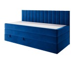Boxspringbett 120x200 cm mit Stauraum, Rückenlehne mit dekorativen Nähten, Schlafzimmerbett INTARO A12-2 Boxspringbett 120x200 cm mit Stauraum, Rückenlehne mit dekorativen Nähten, Schlafzimmerbett INTARO A12-2