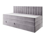 Boxspringbett 120x200 cm mit Stauraum, Rückenlehne mit dekorativen Nähten, Schlafzimmerbett INTARO A12-2 Boxspringbett 120x200 cm mit Stauraum, Rückenlehne mit dekorativen Nähten, Schlafzimmerbett INTARO A12-2