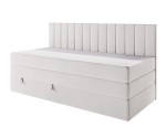 Boxspringbett 120x200 cm mit Stauraum, Rückenlehne mit dekorativen Nähten, Schlafzimmerbett INTARO A12-2 Boxspringbett 120x200 cm mit Stauraum, Rückenlehne mit dekorativen Nähten, Schlafzimmerbett INTARO A12-2