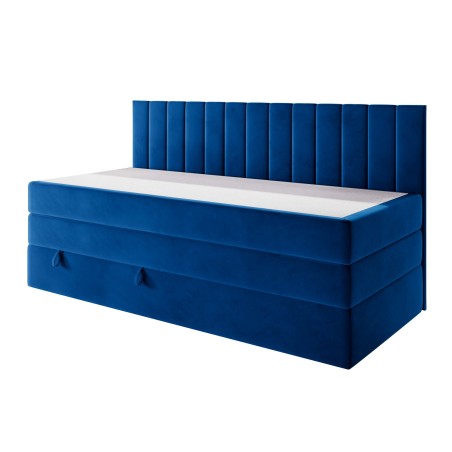 INTARO A12-2 Boxspringbett 120x200 cm, Einzelbett mit Bettkasten, Seitenblende mit dekorativen Nähten