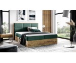 PRATO K11 Elegantes Kontinentalbett 120x200 cm, Ehebett mit Bettkasten, Kasten aus Holz