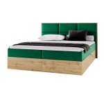 Elegantes Boxspringbett 140x200 cm, Ehebett mit Bettkasten, Kasten aus Holz, PRATO K11