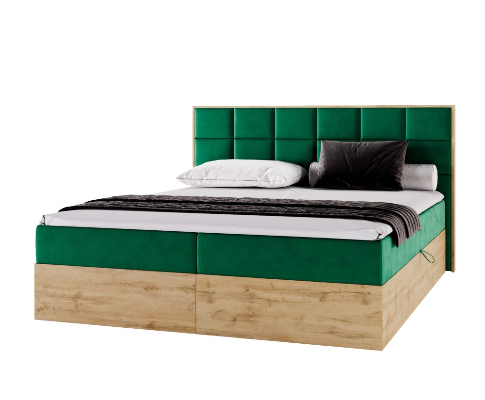 Modernes Doppelbett 160x200 cm, Ehebett mit Bettkasten, Kasten aus Holz, PRATO K10 