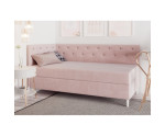 Schlafcouch 90x200 cm, Einzelbett mit Kristallen am Kopfteil und an der Rückenlehne, PRINCESS 2M Schlafcouch 90x200 cm, Einzelbett mit Kristallen am Kopfteil und an der Rückenlehne, PRINCESS 2M