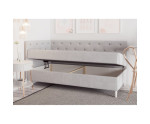 Schlafcouch 90x200 cm, Einzelbett mit Kristallen am Kopfteil und an der Rückenlehne, PRINCESS 2M Schlafcouch 90x200 cm, Einzelbett mit Kristallen am Kopfteil und an der Rückenlehne, PRINCESS 2M