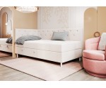 Schlafcouch 90x200 cm, Einzelbett mit Kristallen am Kopfteil und an der Rückenlehne, PRINCESS 2M Schlafcouch 90x200 cm, Einzelbett mit Kristallen am Kopfteil und an der Rückenlehne, PRINCESS 2M