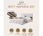Doppelbett 160x200 cm mit vertikalen Nähten, Bettkasten, Lattenrost mit Metallrahmen, Polsterbett IMPERIA S01 Doppelbett 160x200 cm mit vertikalen Nähten, Bettkasten, Lattenrost mit Metallrahmen, Polsterbett IMPERIA S01